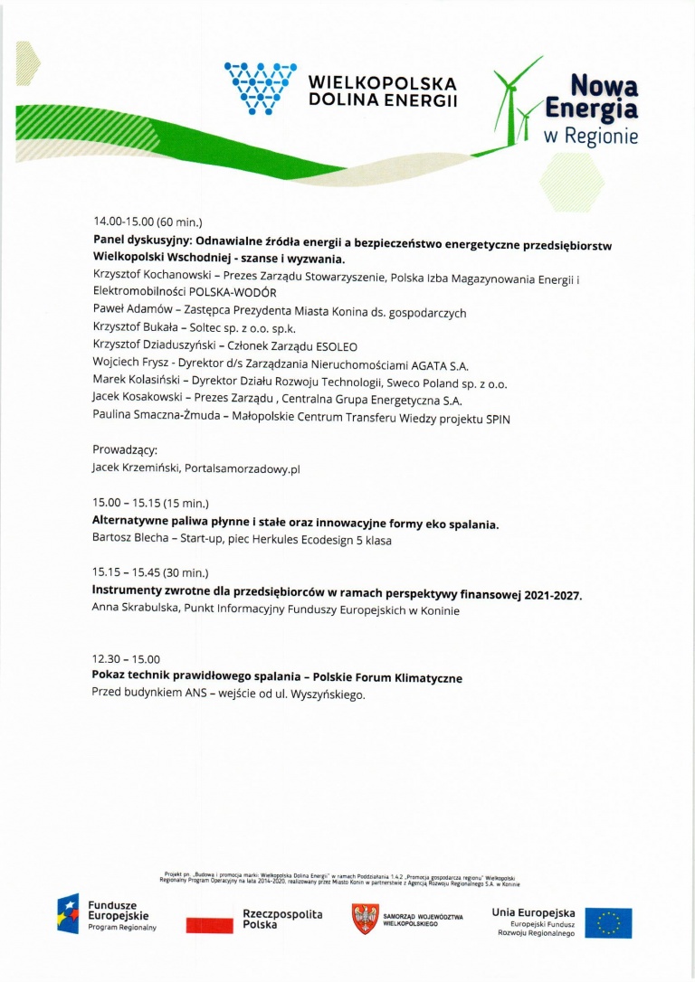 Agenda Targów OZE 3