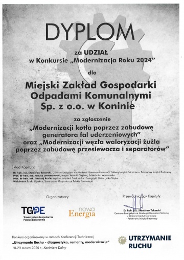 XI Konferencja Techniczna „Utrzymanie Ruchu – diagnostyka, remonty, modernizacje